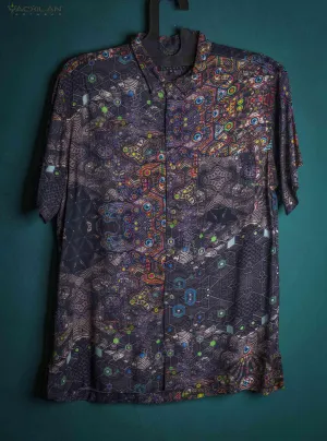 Shirt Men Half Sleeves / Viscose AOP - PSYCHEDELIKA GALACTIKA