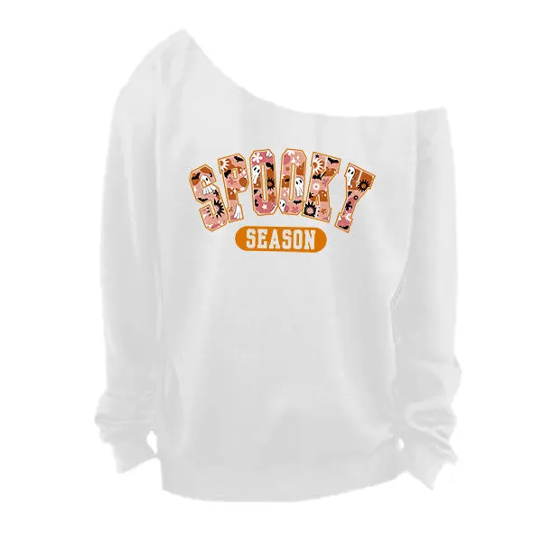 Spooky Season Off The Shoulder Halloween Sweatshirt
