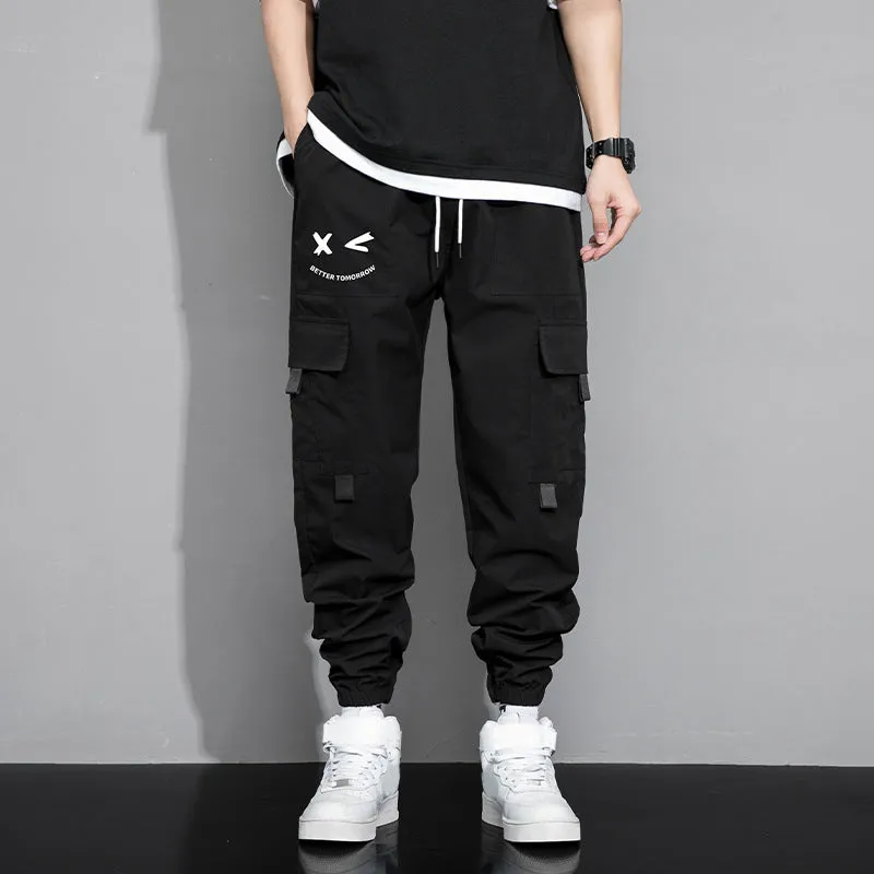 Spring And Autumn Men's New Trendy Loose Cargo Pants Versatile Outdoor Multi-pocket Leisure
