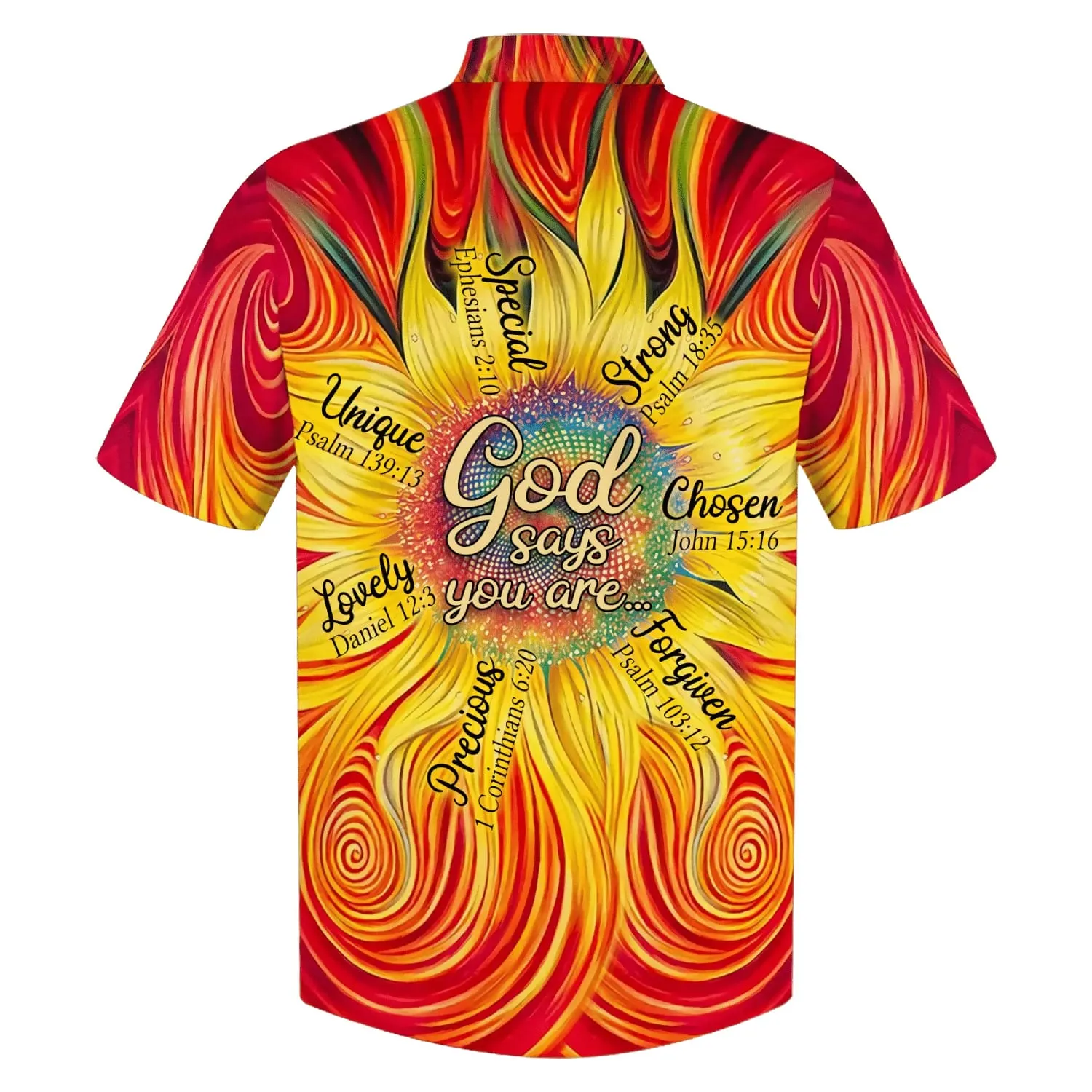 Sunflower God Say You Are Hawaiian Shirts - Christian Hawaiian Shirt - Hawaiian Summer Shirts