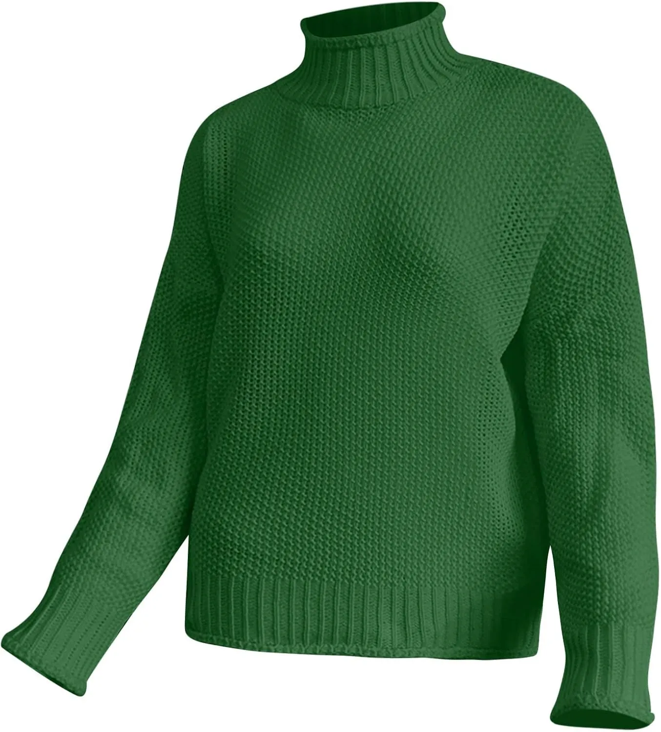 Sweaters for Women 2024 Trendy Plus Size Cable Knit Turtleneck Sweater Casual Fall Winter Long Sleeve Pullover Tops