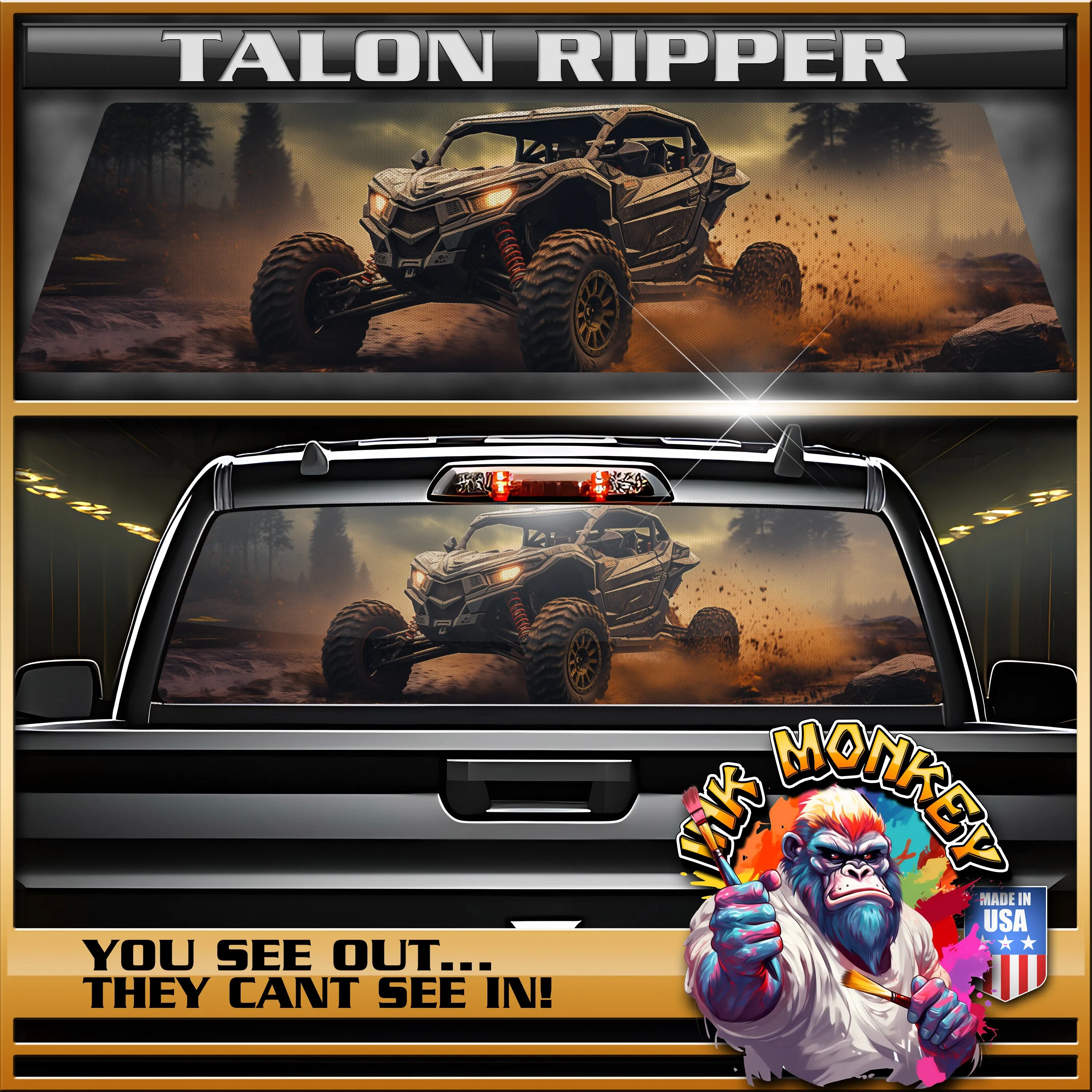 Talon Ripper - Truck Back Window Graphics - Customizable