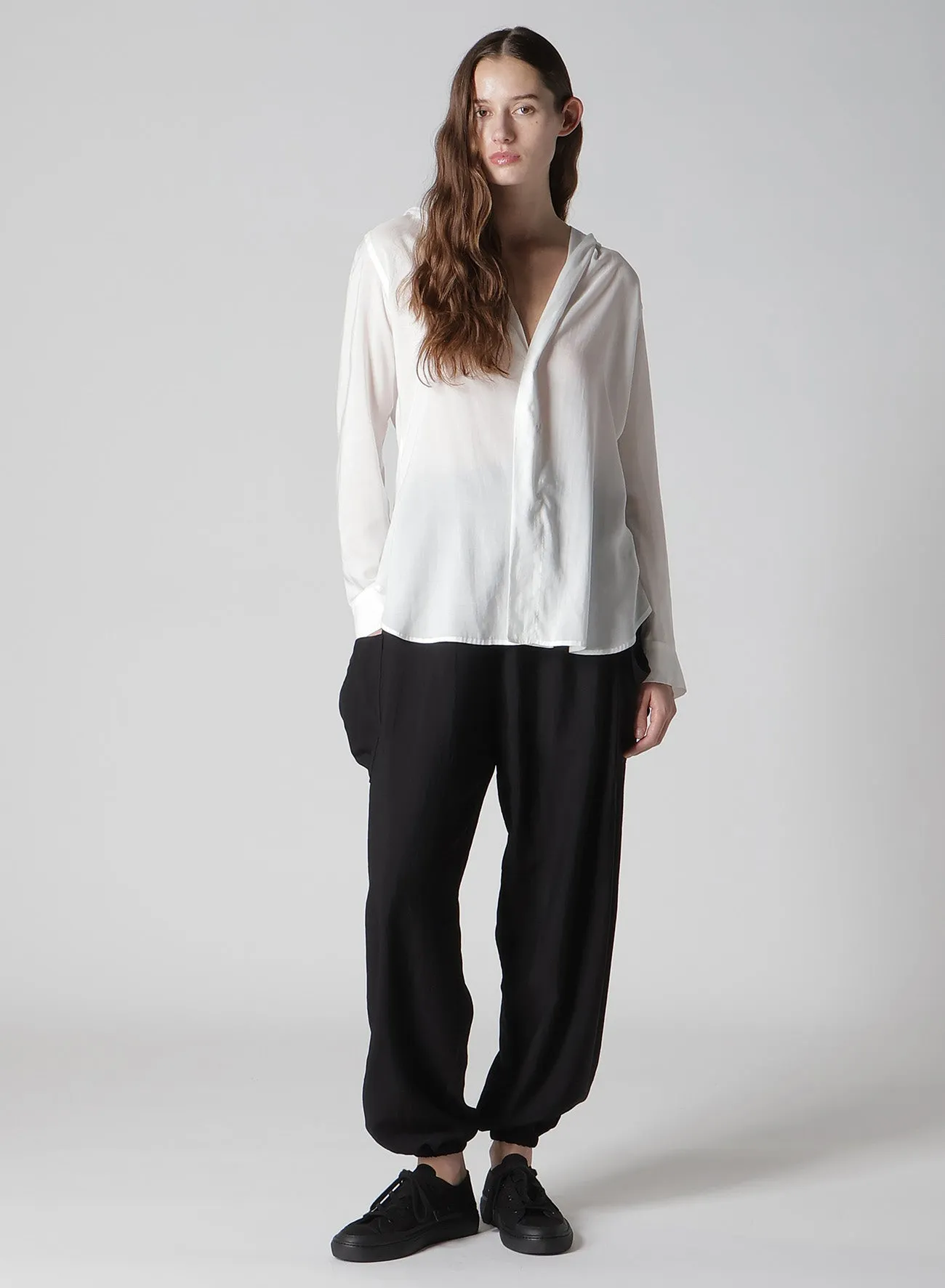 Ten LAWN DRAPED DETAIL HOOD DRESS
