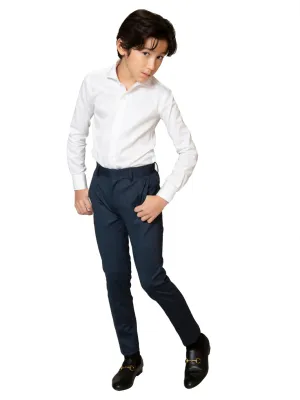 T.O.  Boy's Soho Stretch Pants - Navy Design