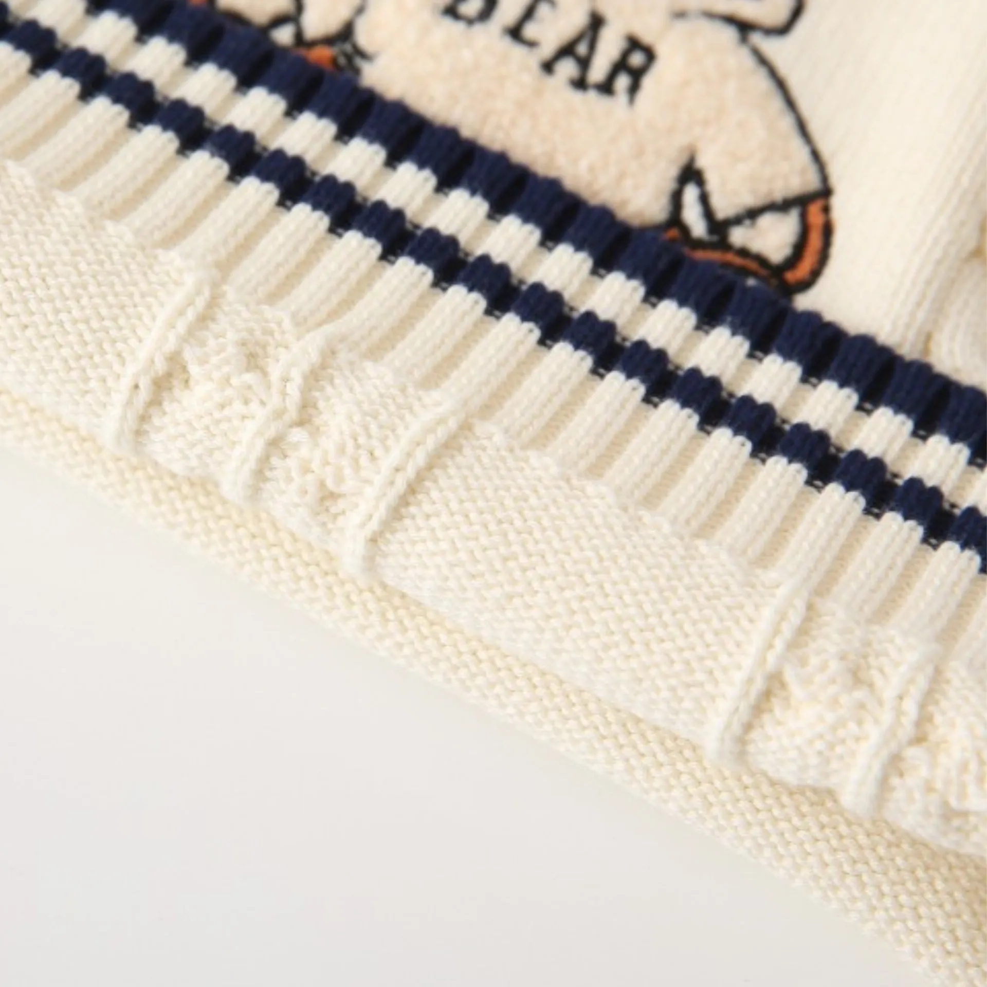 Toddler Boy Sweater Vest Bear Emblem