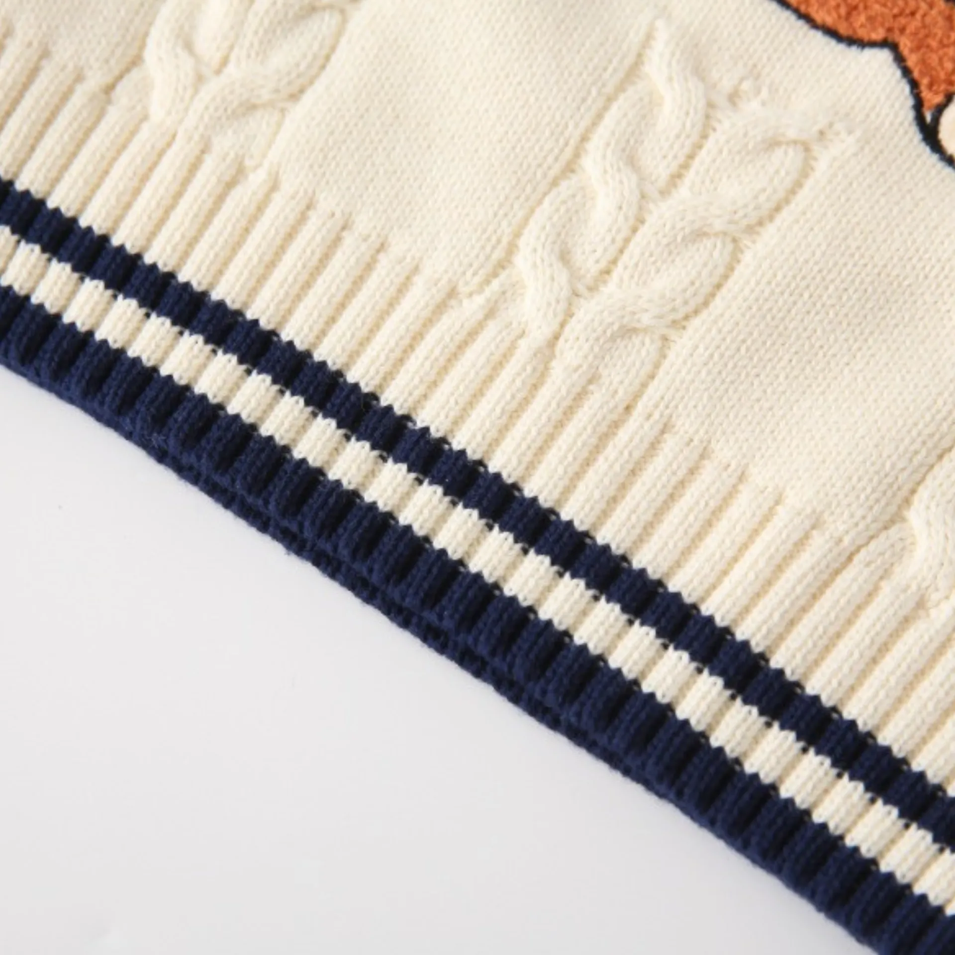 Toddler Boy Sweater Vest Bear Emblem