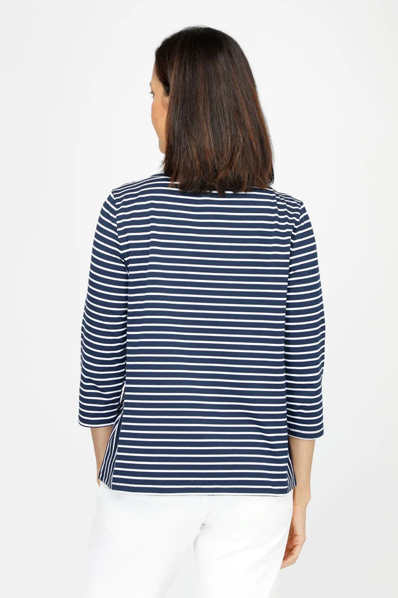 Top Ligne Mixed Stripe Tee