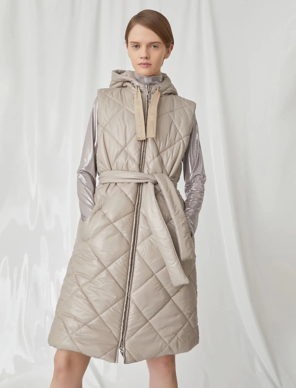 turtledove long reversible gilet