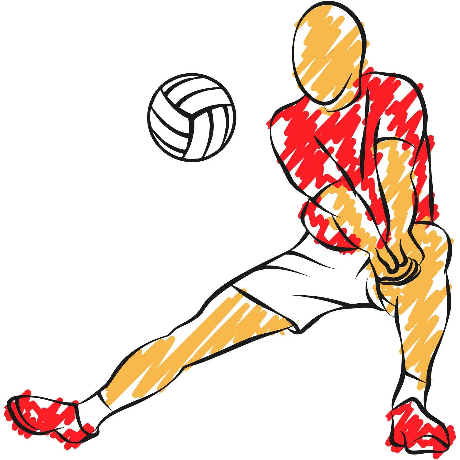 Volleyball Print - Regular Fit Graphic T-Shirt for Men's | Organic Cotton