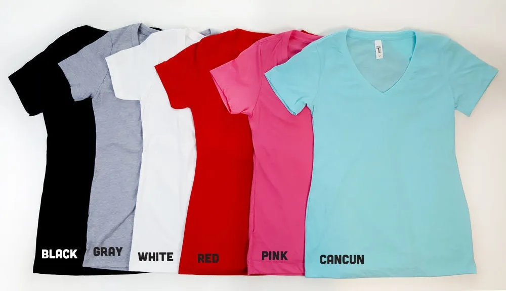 Wifey Trendy Script Womens V-neck T-shirt