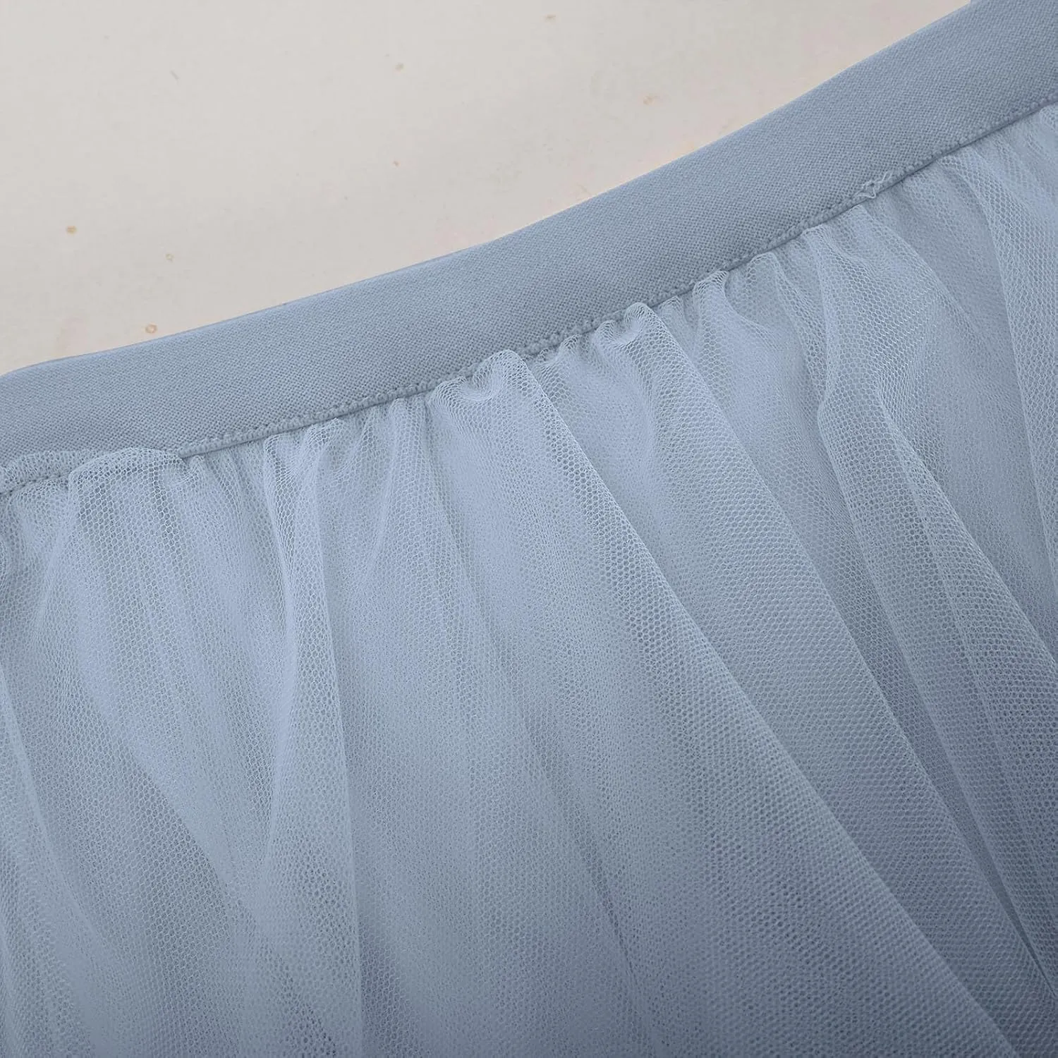 Women Tulle Skirts Layered Tutu Skirt Midi Length Elastic High Waist A Line Skirt Party Evening Mesh Skirt 2025