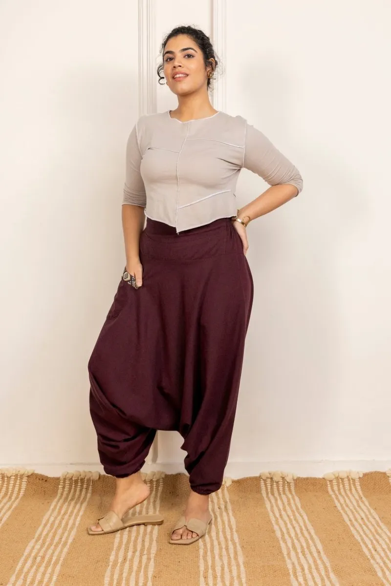 Women's Aladdin Harem Pants | Maroon