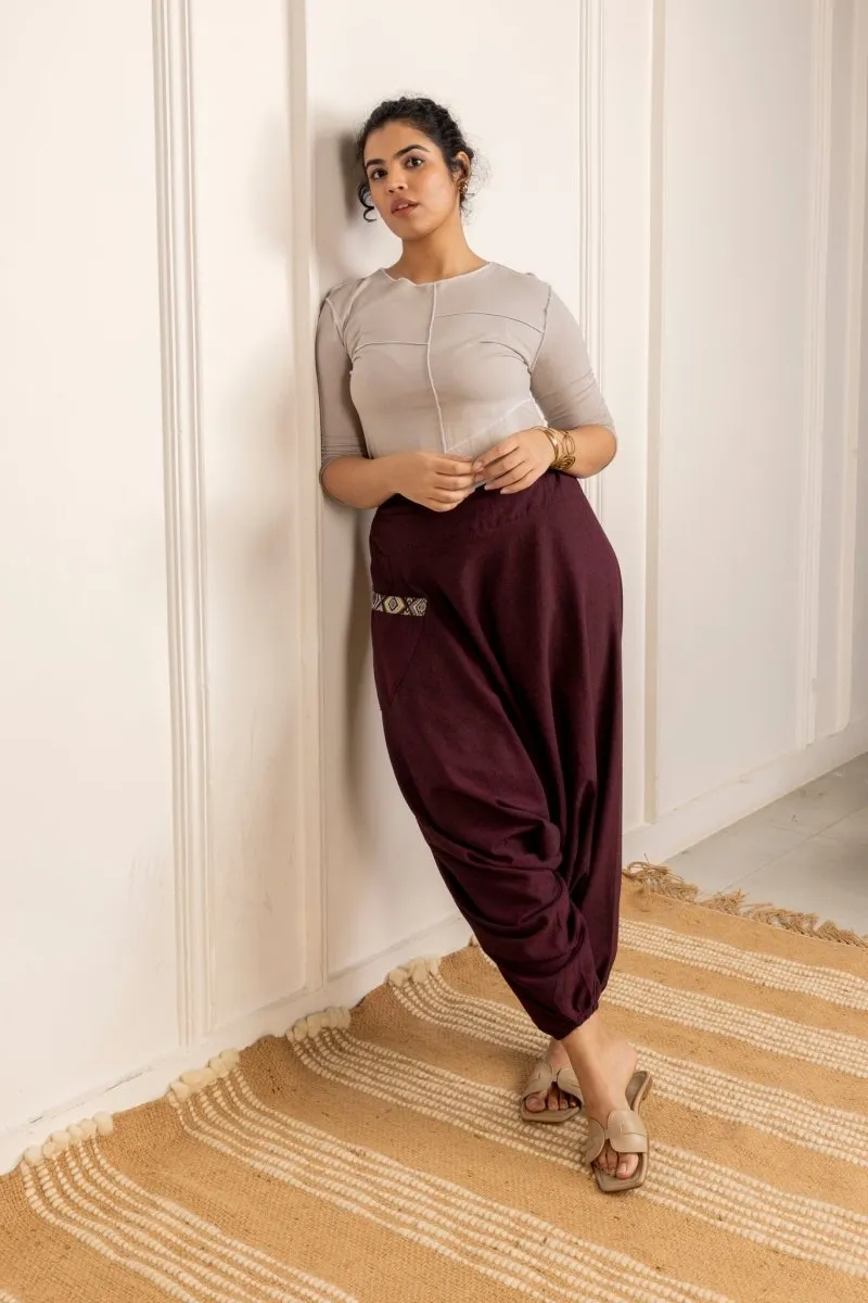 Women's Aladdin Harem Pants | Maroon