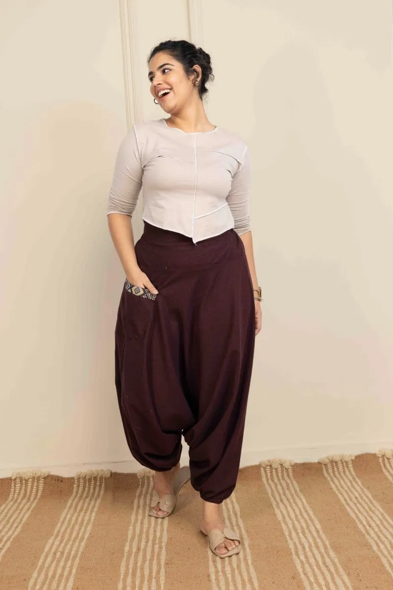 Women's Aladdin Harem Pants | Maroon