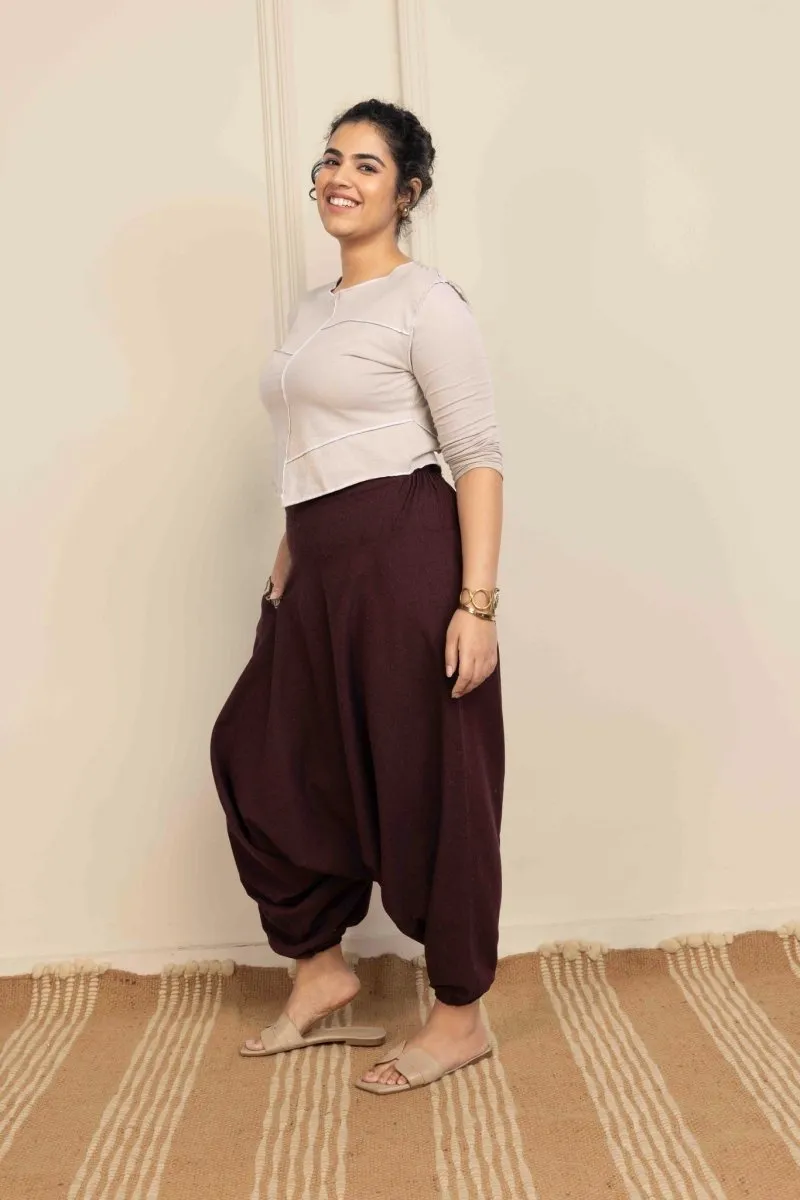 Women's Aladdin Harem Pants | Maroon