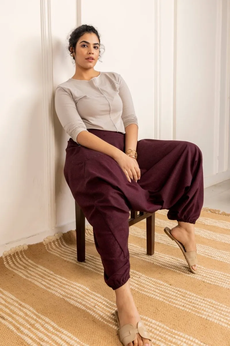 Women's Aladdin Harem Pants | Maroon