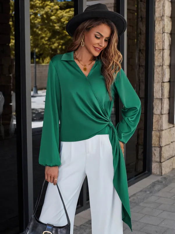 Women's Casual V-neck trendy streamer top
