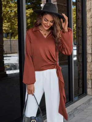 Women's Casual V-neck trendy streamer top